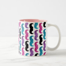 Modelo bling colorido del bigote (falso brillo) tazas
