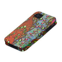 modelo bohemio del extracto del arte vibe iPhone 4 funda