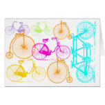 Modelo brillante del neón del color de la biciclet tarjetas