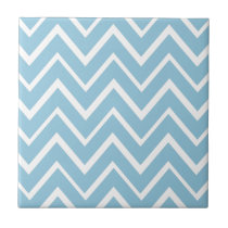 Modelo caprichoso azul claro del galón del zigzag azulejos