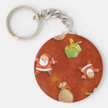 modelo caprichoso de santa y de los presentes llavero personalizado