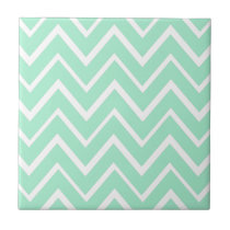 Modelo caprichoso del galón del zigzag de la verde azulejos