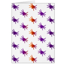 Modelo colorido de las arañas tarjetón