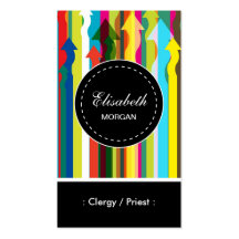 Modelo colorido de las rayas del clero/del sacerdo plantillas de tarjetas de visita