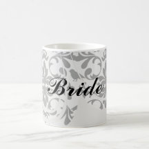 modelo complejo del damasco de los pájaros blancos tazas