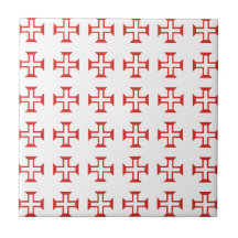 Modelo cruzado rojo de Templar Azulejo