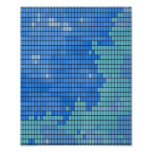 Modelo cuadrado azul abstracto impresion fotografica