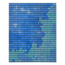 Modelo cuadrado azul abstracto impresion fotografica