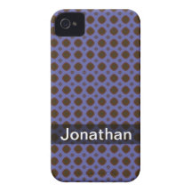 Modelo cuadrado personalizado en azul iPhone 4 Case-Mate carcasa