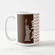 Modelo de Brown Chevron; Estatua de la libertad Taza