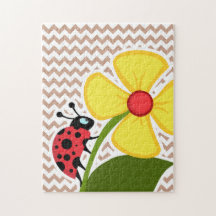 Modelo de Brown Chevron; Mariquita Puzzle Con Fotos