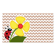 Modelo de Brown Chevron; Mariquita Plantillas De Tarjetas De Visita