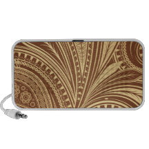 Modelo de Brown y del oro con Paisley Altavoces De Viajar