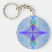 Modelo de cristal de la gema del mar azul llavero personalizado