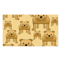 Modelo de dogos ingleses rojos plantilla de tarjeta de visita