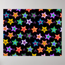 Modelo de estrella colorido poster
