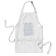 Modelo de estrella - rosado púrpura y azul en blan delantales