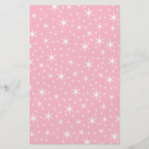 Modelo de estrella rosado y blanco flyer personalizado