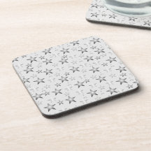 Modelo de estrellas gris plateado posavasos de bebidas