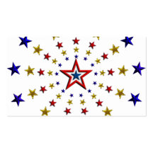 Modelo de estrellas patrióticas tarjetas de visita