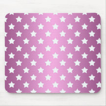 Modelo de estrellas rosado y blanco femenino alfombrilla de raton