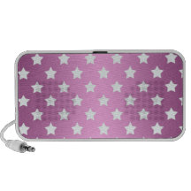 Modelo de estrellas rosado y blanco femenino iPhone altavoz