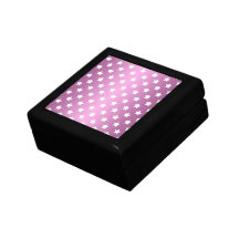 Modelo de estrellas rosado y blanco femenino caja de joyas