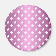 Modelo de estrellas rosado y blanco femenino imán para frigorífico
