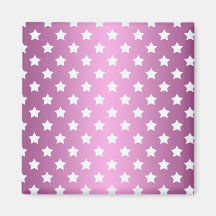 Modelo de estrellas rosado y blanco femenino imán para frigorifico