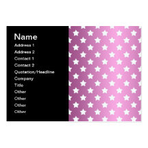 Modelo de estrellas rosado y blanco femenino plantillas de tarjetas personales