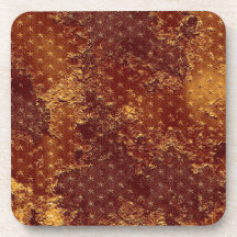 Modelo de estrellas rústico del oro posavasos de bebida