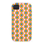 Modelo de flor del color del arco iris Case-Mate iPhone 4 funda