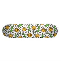 Modelo de flores sonriente de la margarita tabla de patinar