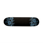 Modelo de flores tropical azul y negro patinetas personalizadas