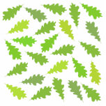 Modelo de hojas verdes esculturas fotograficas