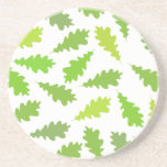 Modelo de hojas verdes posavasos personalizados