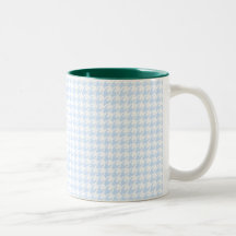 Modelo de Houndstooth - azul cielo Taza