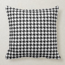 Modelo de Houndstooth blanco y negro almohadas