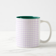 Modelo de Houndstooth - púrpura de la lila Tazas De Café