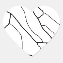 Modelo de la cebra calcomanías corazones personalizadas