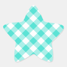 Modelo de la guinga de la turquesa colcomanias forma de estrella