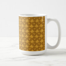 Modelo de la hoja de la cosecha de la caída taza de café