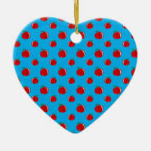 Modelo de la manzana del rojo azul de cielo ornamento de navidad