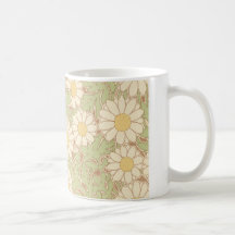 modelo de la margarita de las margaritas del vinta tazas de café