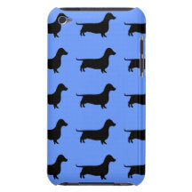 Modelo de la silueta del Dachshund en cualquier co iPod Touch Funda