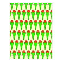 Modelo de los pájaros del Parakeet Postales