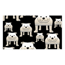 Modelo de los perros. Dogos blancos en negro Plantillas De Tarjetas De Visita
