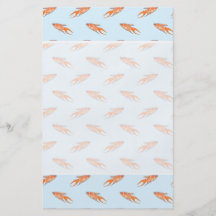 Modelo de los pescados del paraíso en azul tarjetas publicitarias