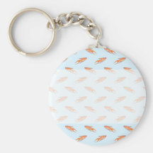 Modelo de los pescados del paraíso en azul llavero personalizado