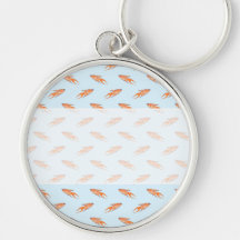 Modelo de los pescados del paraíso en azul llavero